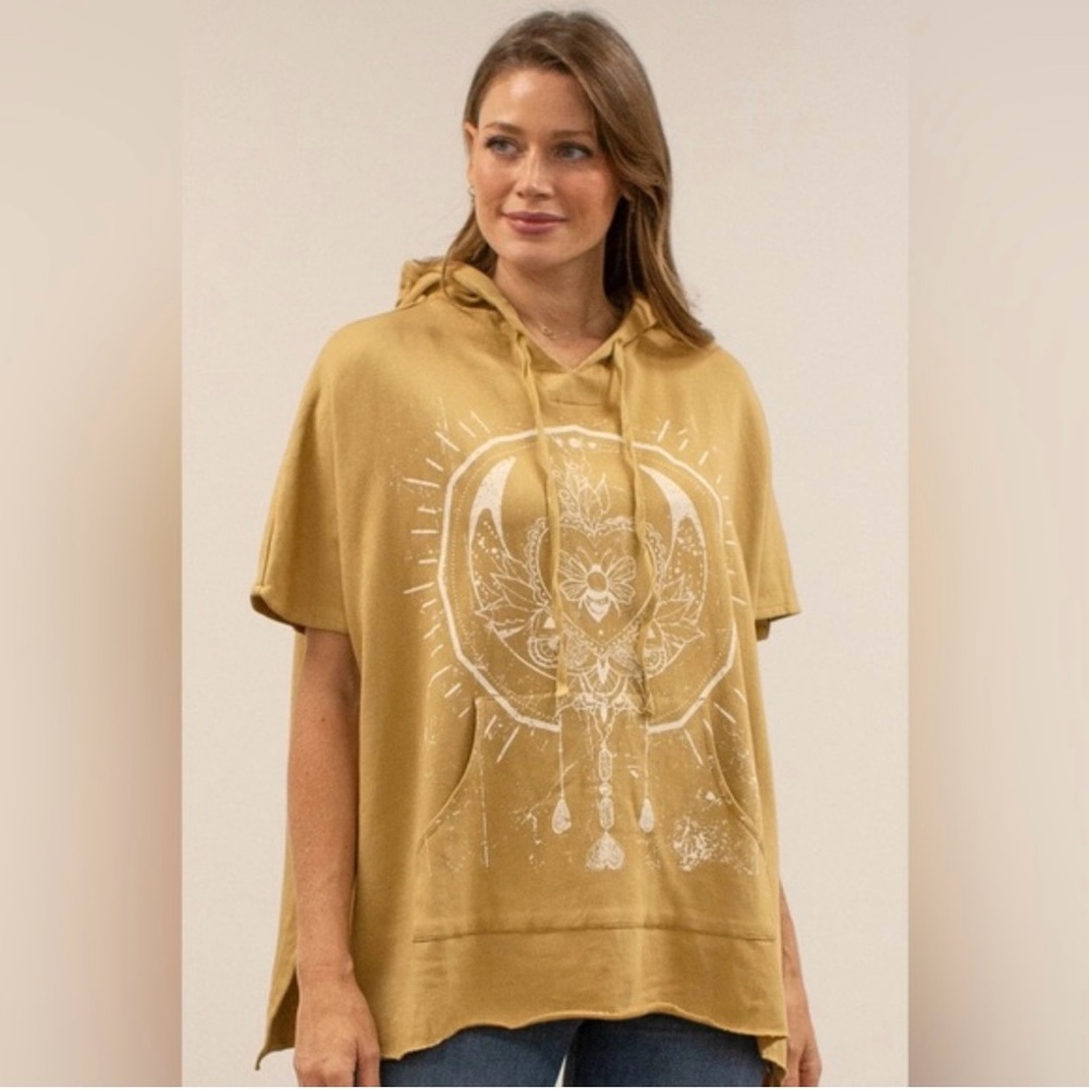 Kyla Seo Edie Top Small Hoody Short Sleeve Handmade Shirt